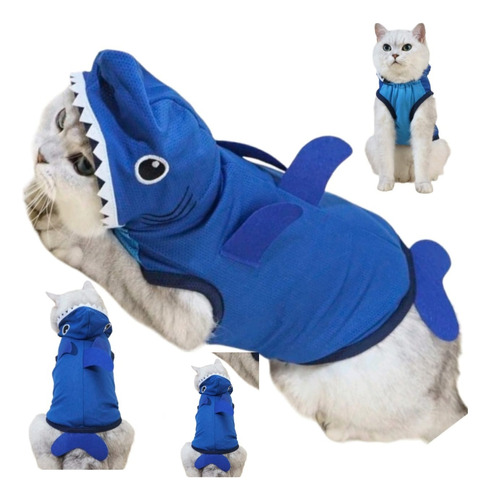 Disfraz Para Perros Y Gatos Tiburon Tallas Fiesta Halloween