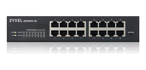 Zyxel Switch Inteligente Gigabit Ethernet De 16 Puertos (gs1