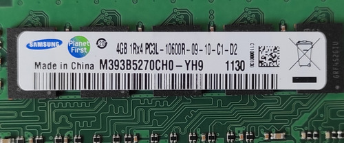 Imagen 2 de 3 de Memoria Para Servidor Samsung Ddr3 4gb 1rx4 Pc3l-10600r-09