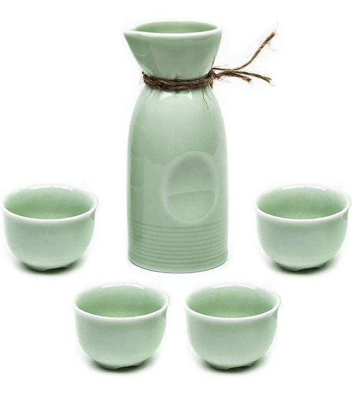 Juego de Bebidas japonesas con 2 Vasos de Sake ZENS Juego de Calentador de Sake de cerámica decantador de Calor para Vino Licor de Sake Hot 