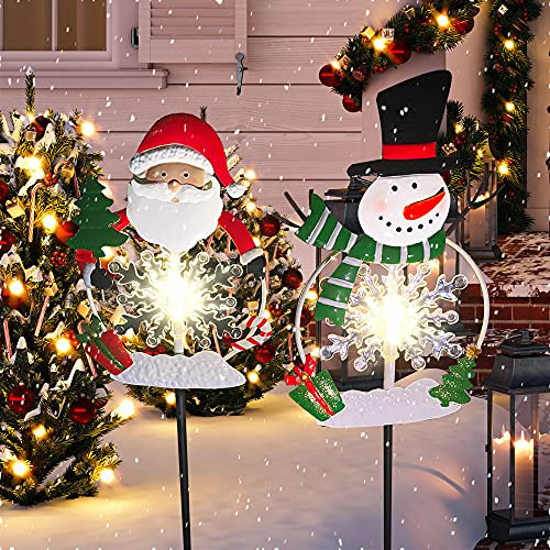 Christmas Garden Stake Decor Outdoor Solar Lights, Xmas...