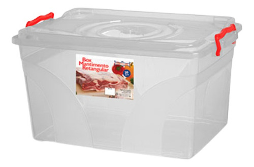 Pote Box Mantimento Grande 20 Litros Niquelart C/ Trava 
