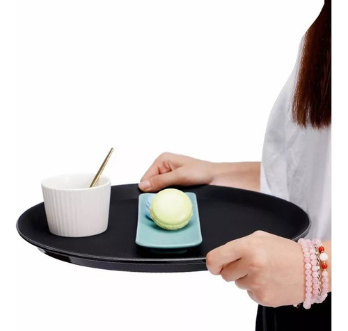 Bandeja Servir Garçom Antiderrapante 40cm Bar Restaurante