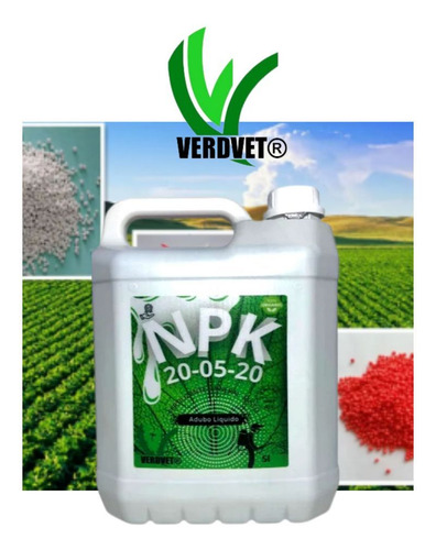 Adubo E Fertilizante Liquido Npk 20-05-20 5l Concentrado