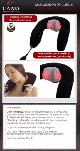 Masajeador de online cuello shiatsu gama