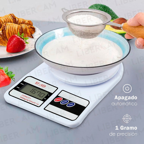 Balanza Alimentos Cocina Digital Hasta 10 Kg Alta Precisión