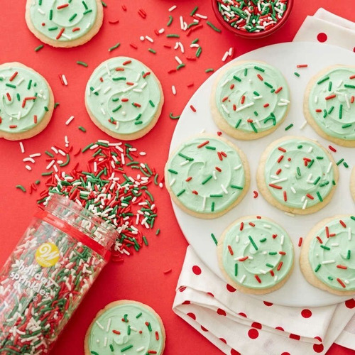 Imagen 3 de 8 de Sprinkles Mix Granas Rojos Verdes Blancos Navidad Wilton