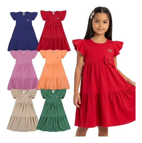 Kit 3 Vestidos Infantil Menina Feminino 3 Marias Verão