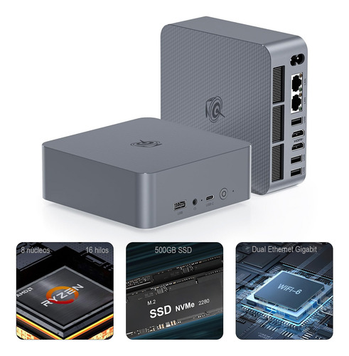Mini Pc Beelink Eqr5 Amd Ryzen 7 5825u 16gb + 500gb M.2 Rade