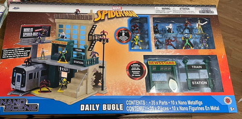 Spiderman Nano Scene Marvel Metal Metalfigs Estacion Tren