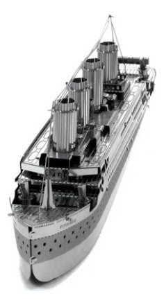 Titanic Barco Rompecabezas 3d Metal Model (Usado)