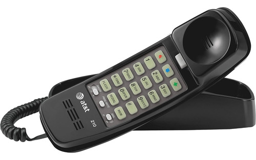 Vtech At&t 210bk Teléfono Trimline Con Cable, Teclado Ilumin