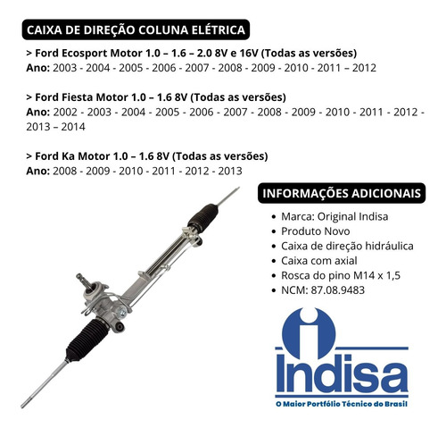 Caixa Direção Hidraulica Fiesta 2003 2004 2005 2006 2007 08