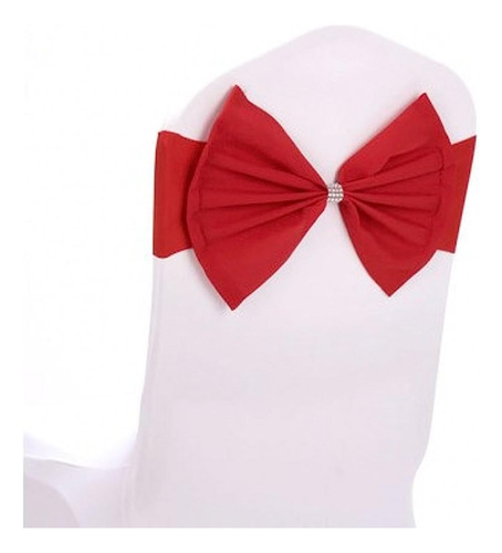 ~? Fvstar 10pcs Red Chair Bows Sashes Elástico Spandex Weddi