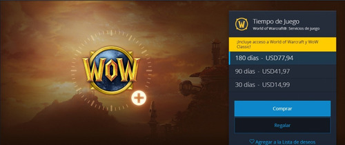 Ficha De Wow, 30 Dias De Juego De World Of Warcraft