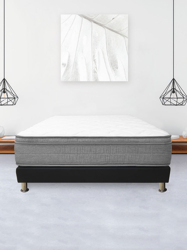 Colchón de espuma Romance Relax Pedic Esencial + base Acacia Individual