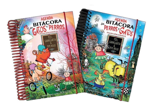 Pack 2 Agendas Bitácora Perpetua Perros Y Gatos