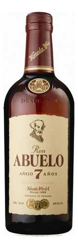Caja De 12 Ron Abuelo Añejo 7 Años 750 Ml