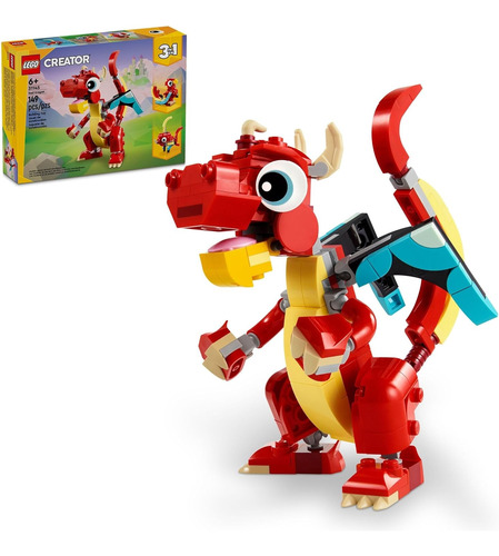 Lego Creator 3 En 1 Dragón Rojo 31145 (149 Piezas)