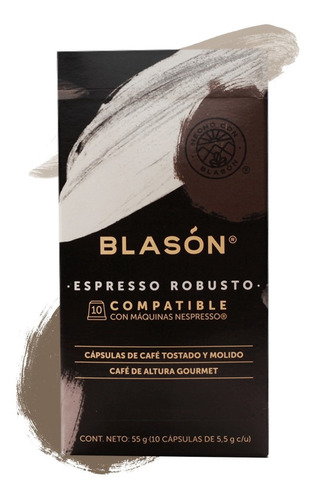 Café Blasón Espresso Robust Compatible Nespresso 10 Cápsulas