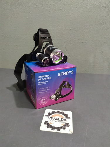 Linterna Cabeza Led Cob Recargable A Bateria Vincha Udovo
