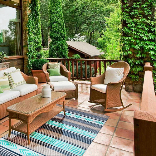 Imagen 2 de 5 de Alfombra In And Out 150x200 Sirve Para Exterior, Lavable