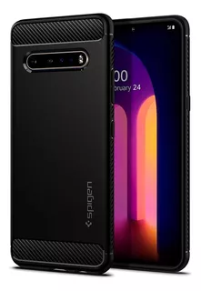 Funda Tipo Armadura Dura Para LG V60 Thinq (negro Mate)