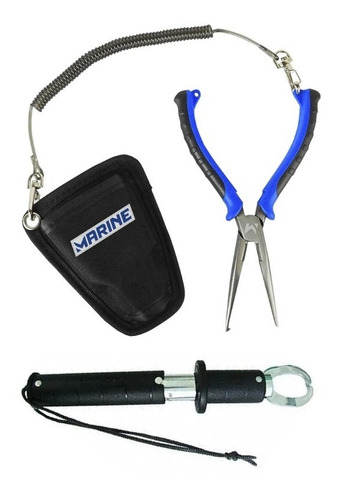 Kit Pesca Alicate Inox Marine Sports + Pega Peixe Balança