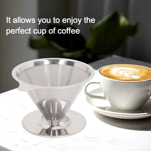 taza de filtro de café expreso accesorios de café, máquina de café de cerámica con soporte de madera Verter sobre gotero 