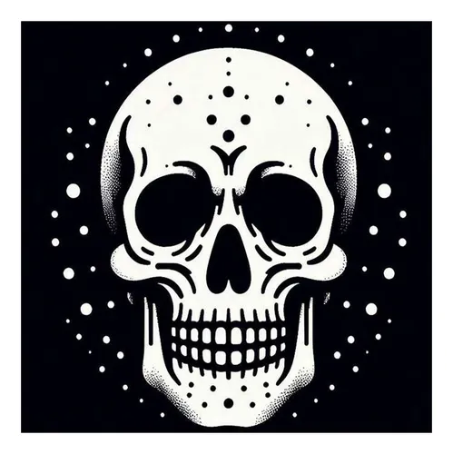 comprar Vinilo 45x45cm Calavera Halloween Calaca Craneo M3