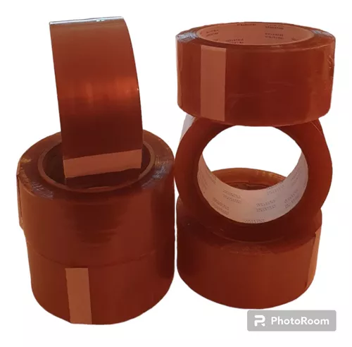  MA ONLINE Rollo de cinta de embalaje fuerte marrón transparente  frágil cinta adhesiva resistente 1.890 in x 216.5 ft paquete de 6 unidades  transparentes : Productos de Oficina