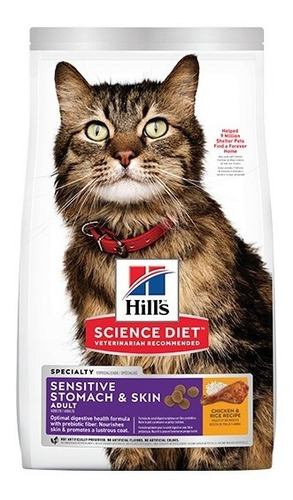 Alimento Para Gato F Adult Sensitive Stomach & Skin Hill's A