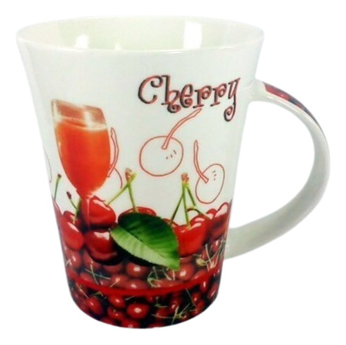 Caneca De Cerejas E Taça Cherry Em Porcelana Novo