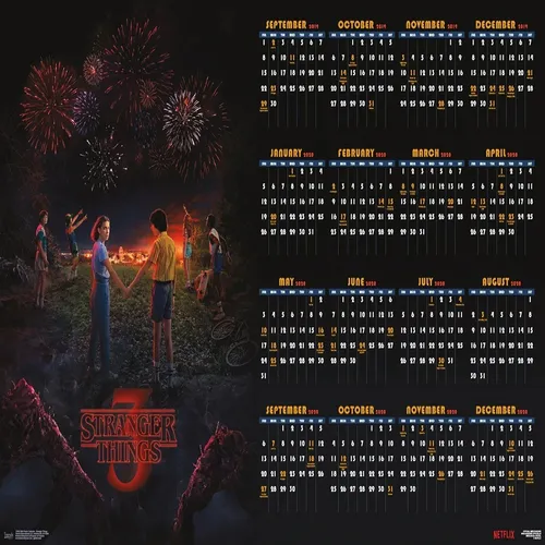 Poster /calendario Stranger Things Trends International MercadoLibre