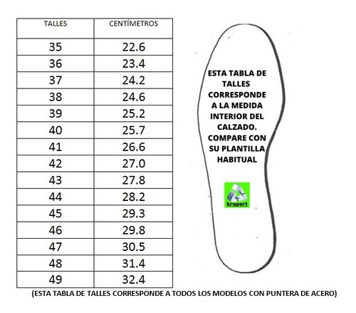 Art 108 Ne Zapato Trabajo Acero Cuero Suela Caucho Krapert