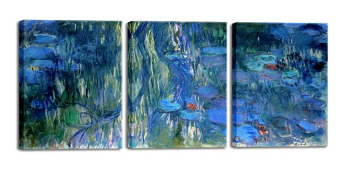 Wieco Art Claude Monet - Lienzo Impreso Con Lirios De Agua,