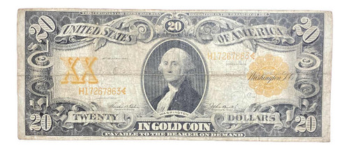 Billete 20 Dólares Estados Unidos 1922 Oro Pick 270 A.6 Gold