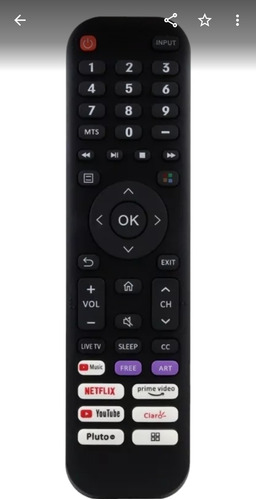 Control Remoto Para Tv Hisense Smart+ Pilas 