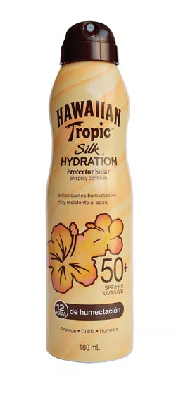 Protector solar Hawaiian Tropic Silk Hydration FPS 50 Air Soft en spray de 180 mL