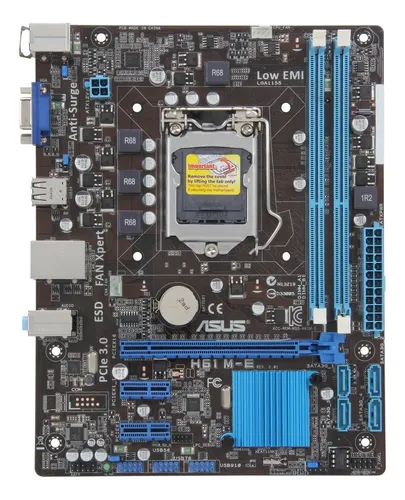 Placa Mãe Asus H61m E Lga 1155 Intel H61 Micro Atx Intel Azul 