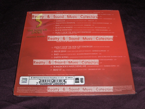 The King Of Pop Cd Original Remixes Michael Jackson (Usado)