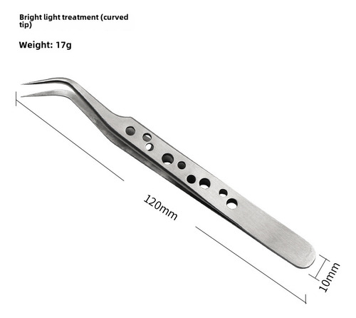 Pinza De Punta Curva Esd-15 De Acero Inoxidable