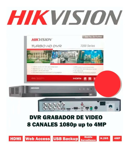 Dvr Grabador De Video Hikvision 1080p 8canales 