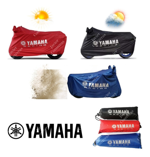 Funda Impermeable Para Motocicleta Yamaha Roja
