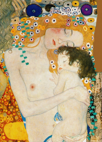 Cuadro Decorativo Gustav Klimt - Madre E Hijo (1905) / Tela