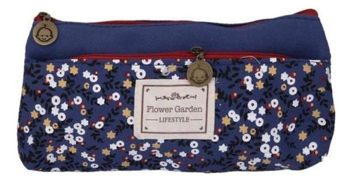 3x Lona Floral Portalápices Bolsa Cremallera Monedero -