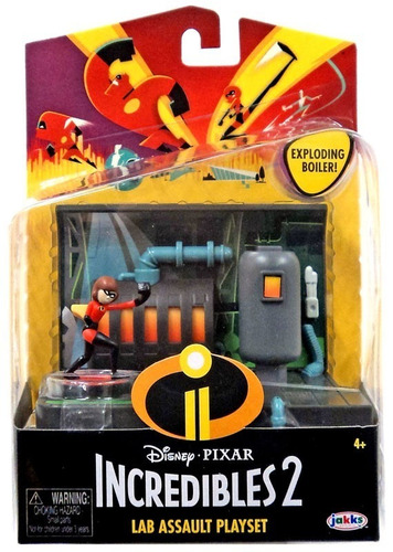 Imagen 2 de 7 de Increibles Escena Lab Assault + Figura Disney 74931 Bigshop