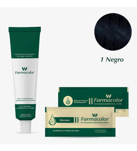 Imagen 3 de 3 de Farmacolor Indiv. Negro N° 1 X 1 Estuche. De Fábrica.