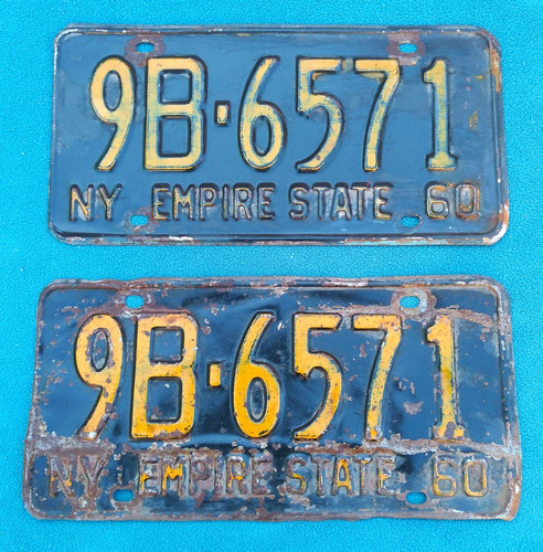 Chapa Patentes De Usa Empire State . New York. Años '60
