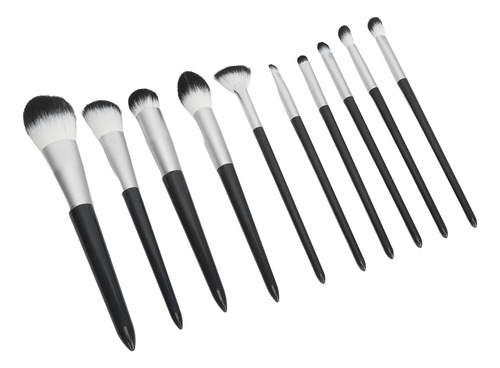 Set De 10 Brochas Para Maquillaje, Corrector En Polvo Y Somb